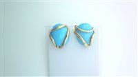 Ohrringe Sommer Dame in Gelbgold Turchese CLIP TURCHESE PARLATI F - CLIP TURCHESE PARLATI F
